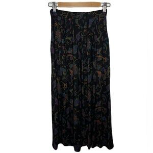 Vintage Code: 7 Pleated Paisley Print Midi Skirt w/ Pockets Women’s Size 5/6